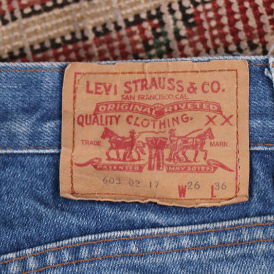 Levi's W28 L31 Straight Leg Blue Denim Jeans