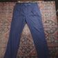 Wrangler W36 L33 Straight Leg Blue Cotton Blend Trousers
