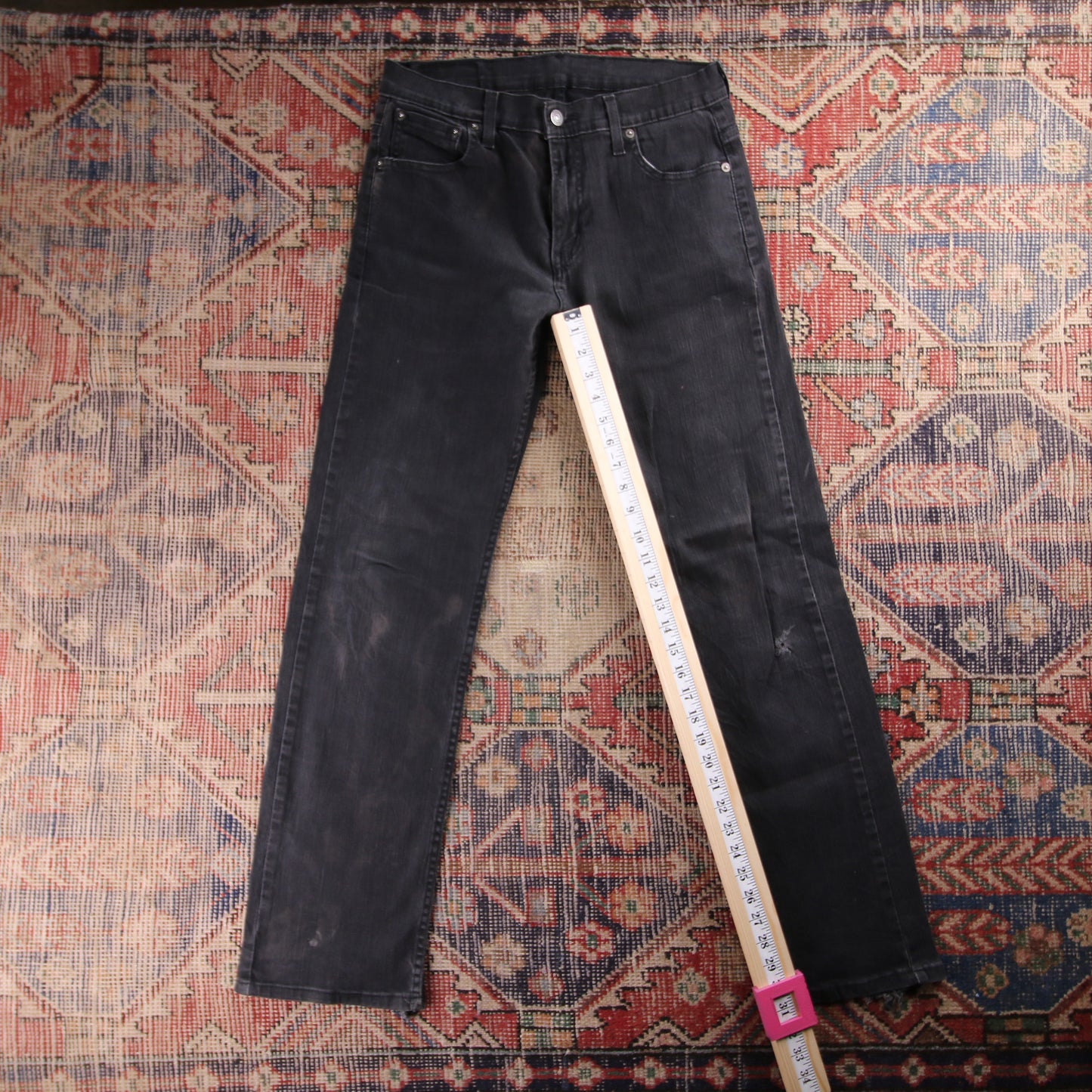 Levi's Red Tab W30 L31 Straight Leg Black Denim Jeans