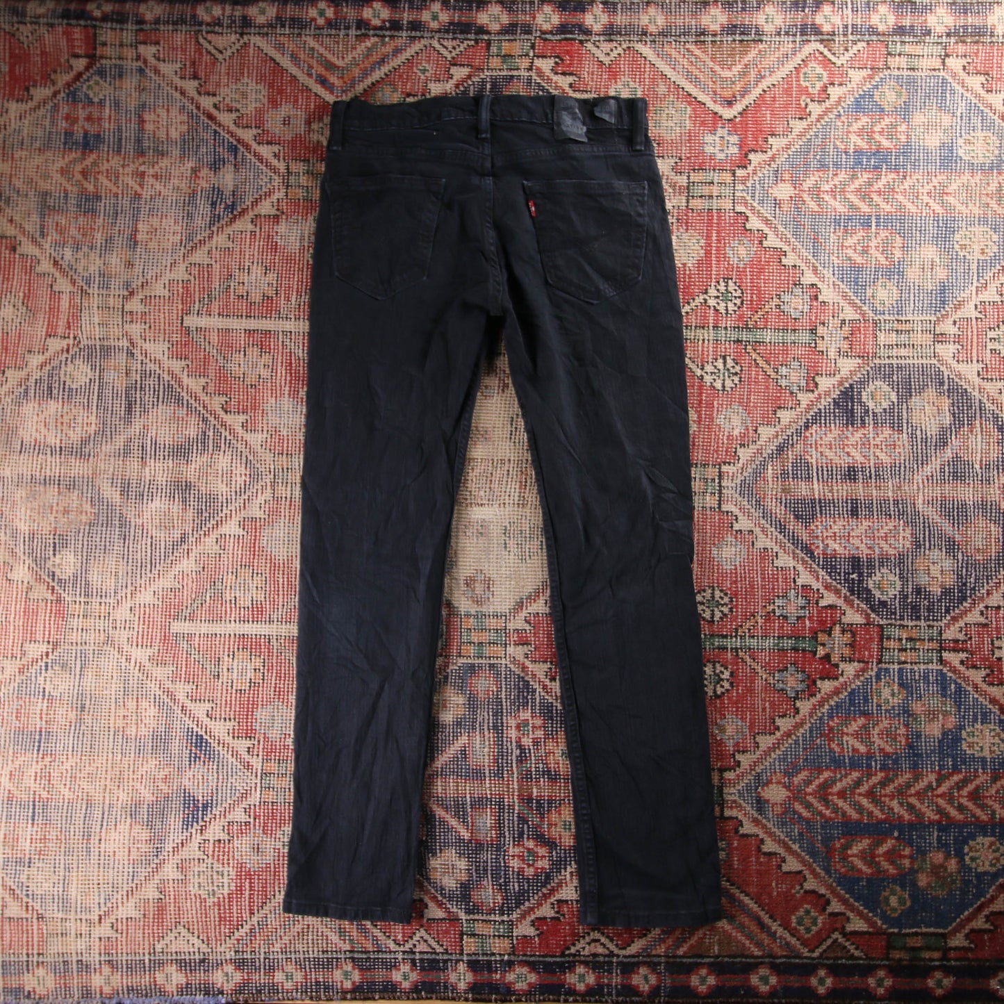 Levi's Red Tab W30 L29 Straight Leg Black Denim Jeans