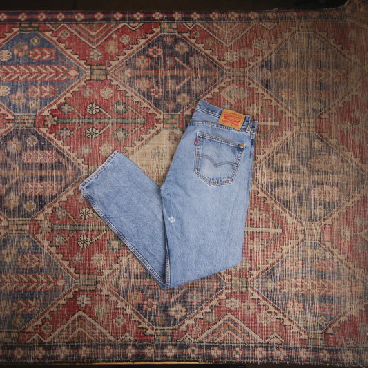 Levi's 505 W32 L30 Straight Leg Regular Fit Blue Denim Jeans