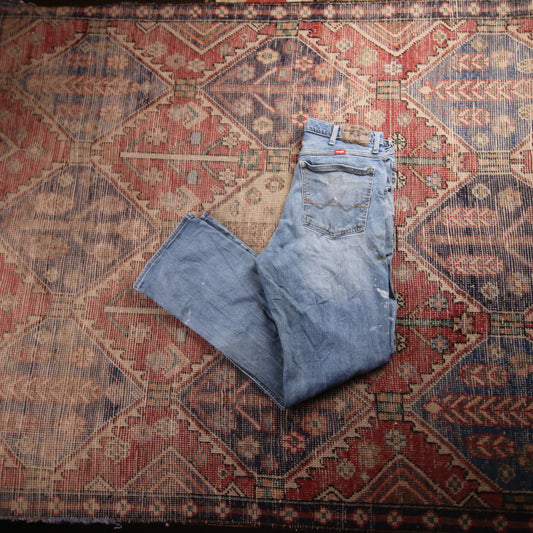 Wrangler W32 L30 Straight Leg Blue Denim Jeans