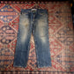 Lee W34 L27 Straight Leg Relaxed Fit Blue Denim Jeans