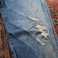 Wrangler W36 L30 Straight Classic Ripped Style Blue Denim Jeans