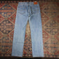 Levi's 505 W36 L34 Straight Leg Regular Fit Blue Denim Jeans