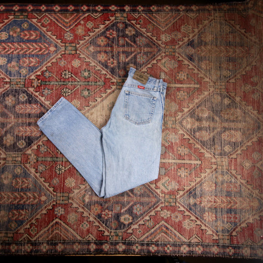 Wrangler W30 L31 Straight Leg Regular Fit Blue Denim Jeans