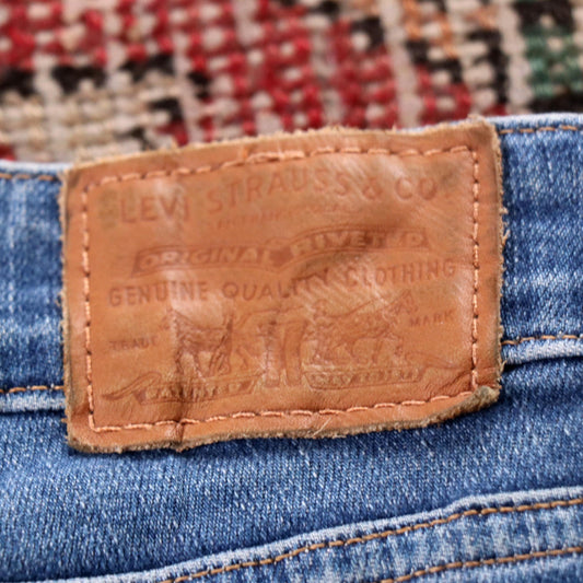 Levi's 721 Red Tab W32 L29 Skinny Blue Denim Jeans