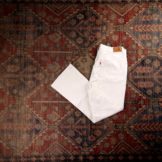 Levi's 515 W30 L27 Flared White Denim Jeans