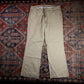 Dickies W36 L29 Straight Leg Beige Cotton Blend Trousers