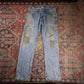 Levi's 505 W36 L31 Straight Leg Regular Fit Classic Ripped Style Blue Denim Jean