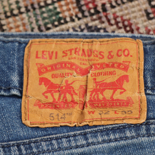 Levi's 514 W32 L30 Straight Leg Blue Denim Jeans