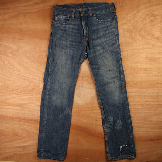 Levi's 505 Red Tab W34 L31 Straight Leg Regular Fit Blue Denim Jeans