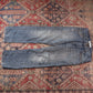 Levi's 505 W32 L29 Straight Leg Regular Fit Classic Ripped Style Blue Denim Jean