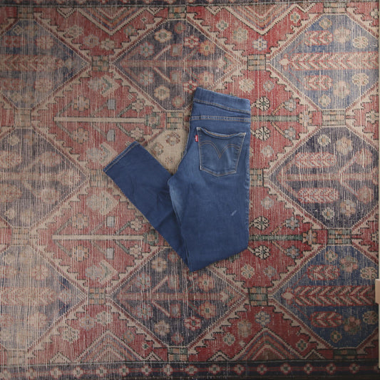 Levi's Red Tab W28 L28 Skinny Low Rise Blue Denim Jeans