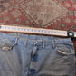 Wrangler W44 L29 Baggy Classic Ripped Style Blue Denim Jeans