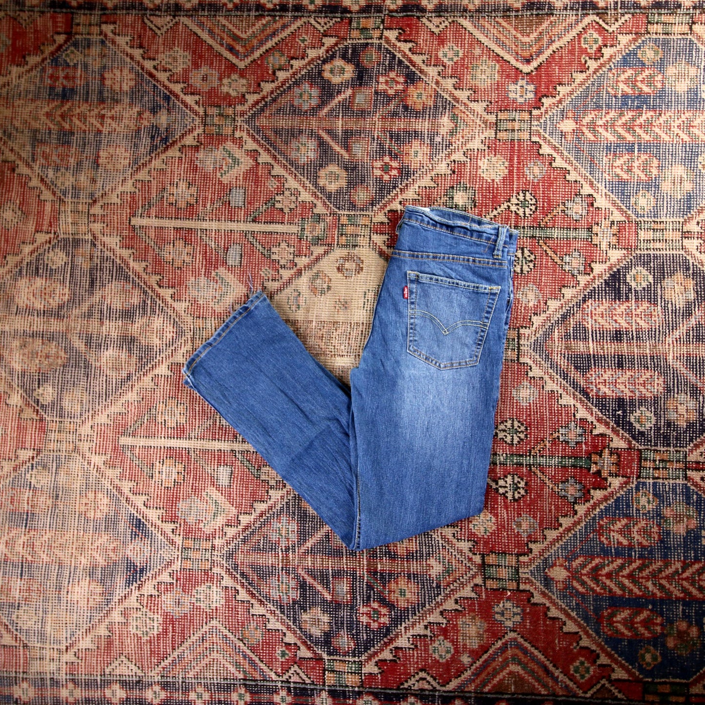 Levi's 511 Red Tab W30 L29 Slim Fit Classic Ripped Style Blue Denim Jeans