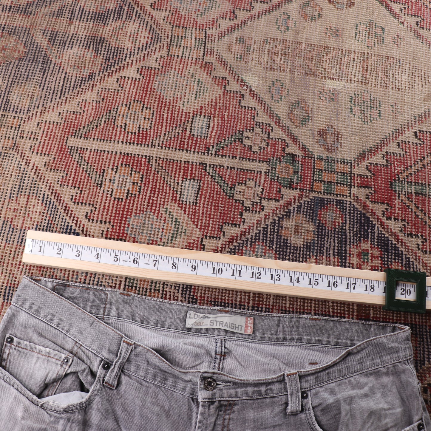 Levi's 505 Red Tab W38 L30 Straight Leg Regular Fit Grey Denim Jeans