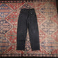 Levi's W22 L25 Tapered Leg Relaxed Fit Black Denim Jeans
