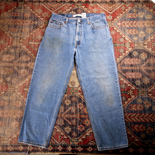 Levi's 550 W34 L28 Tapered Leg Relaxed Fit Blue Denim Jeans