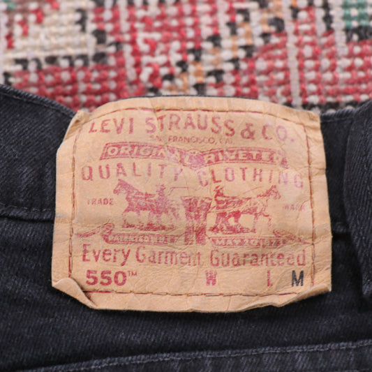 Levi's 550 Red Tab W60 L30 Tapered Leg Relaxed Fit Black ** Denim Jeans