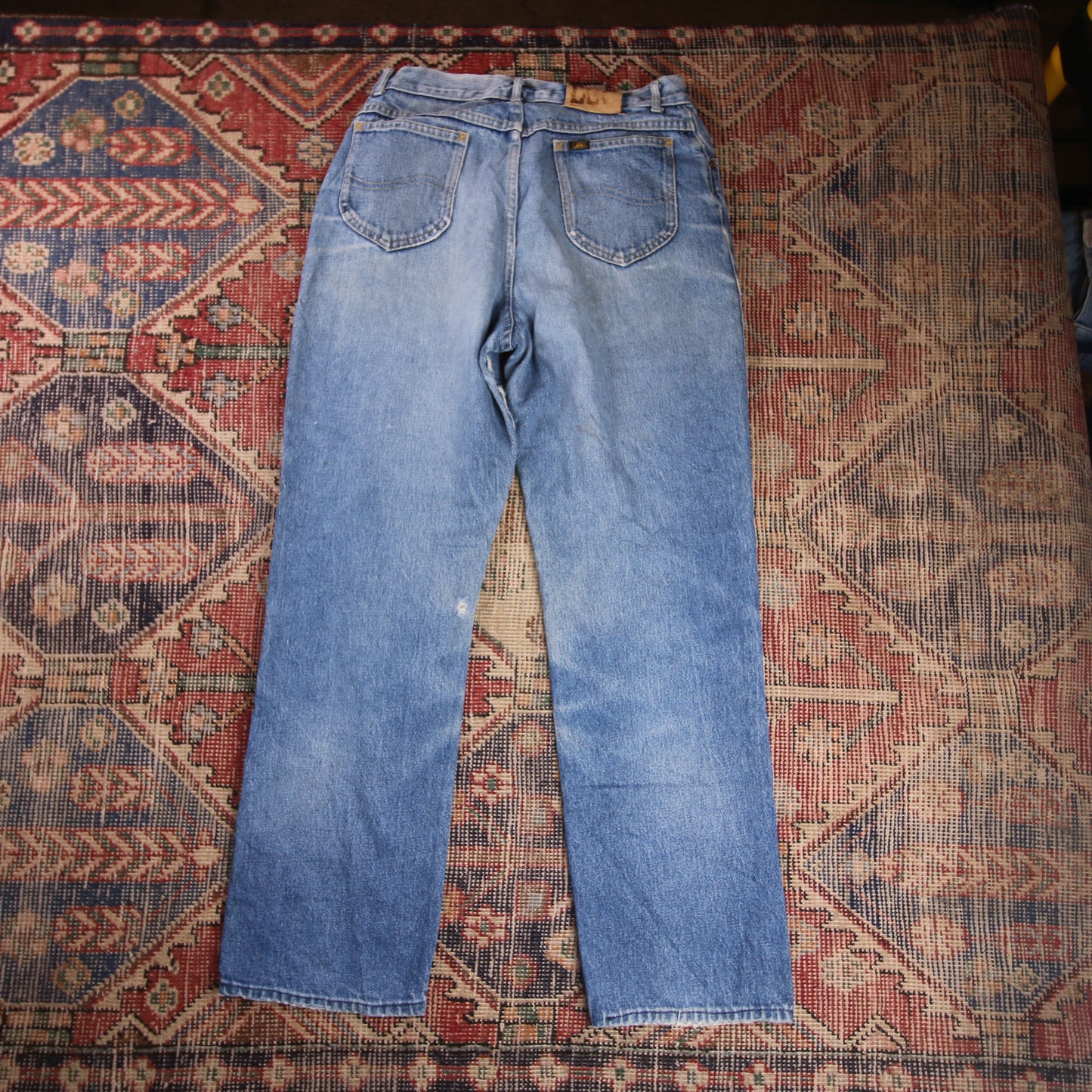 Lee W28 L29 Straight Leg Relaxed Fit Blue Denim Jeans