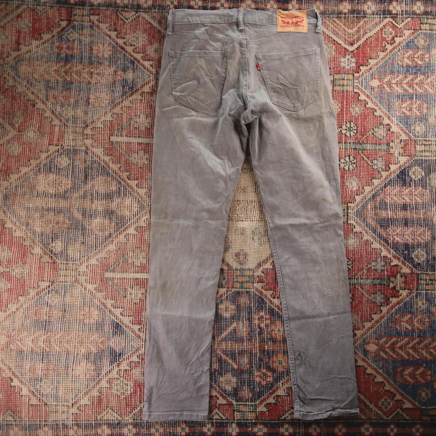 Levi's 511 Red Tab W32 L33 Slim Fit Grey Denim Jeans