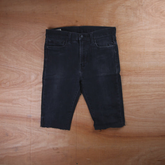 Levi's 510 Red Tab W34 L12 Slim Straight Leg Black Cotton Shorts
