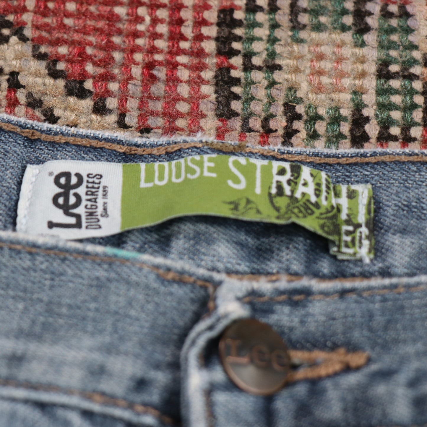 Lee W36 L30 Straight Leg Relaxed Fit Blue Denim Jeans