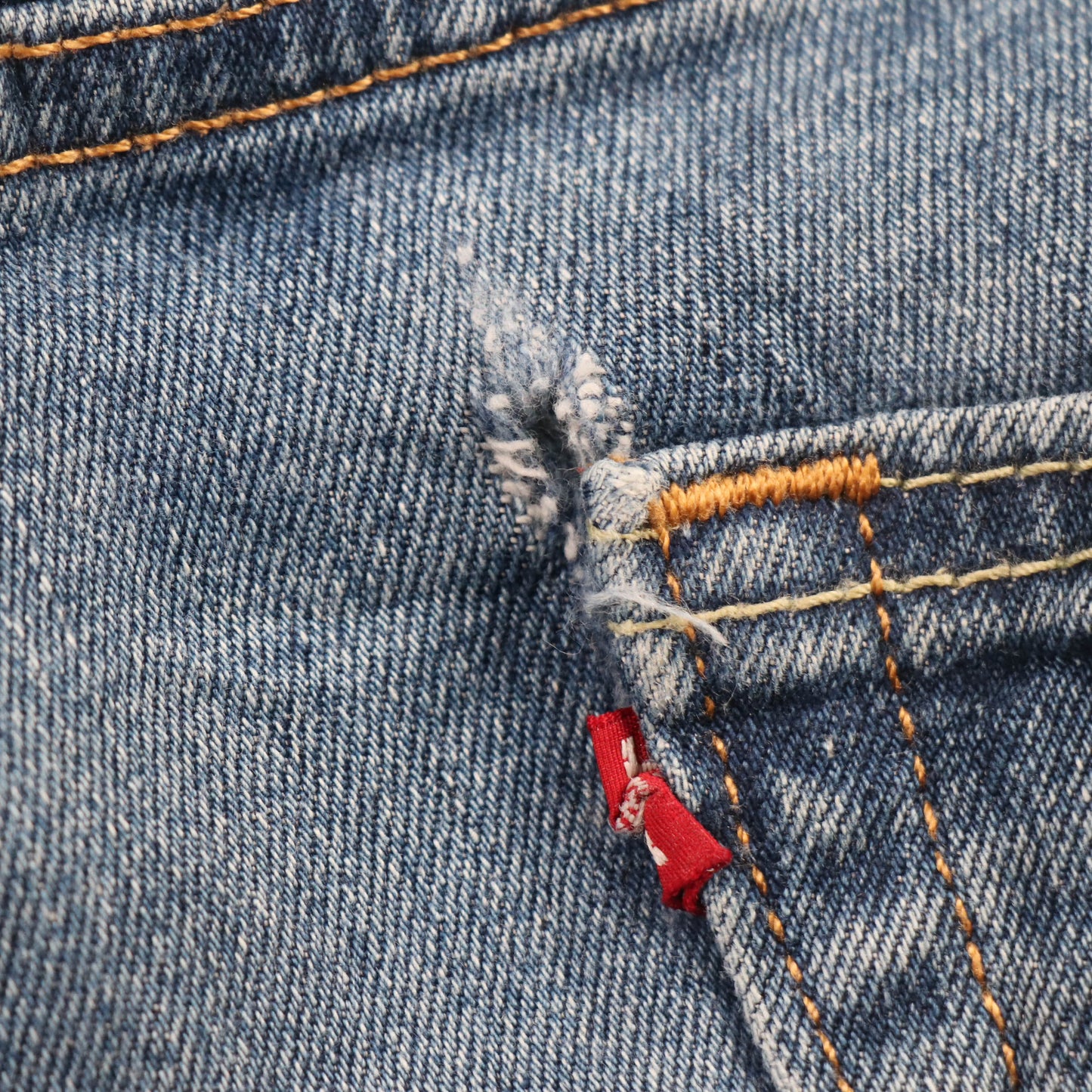 Levi's 514 Red Tab W34 L31 Straight Leg Blue Denim Jeans