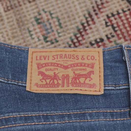 Levi's 725 W24 L28 Flared Blue Denim Jeans