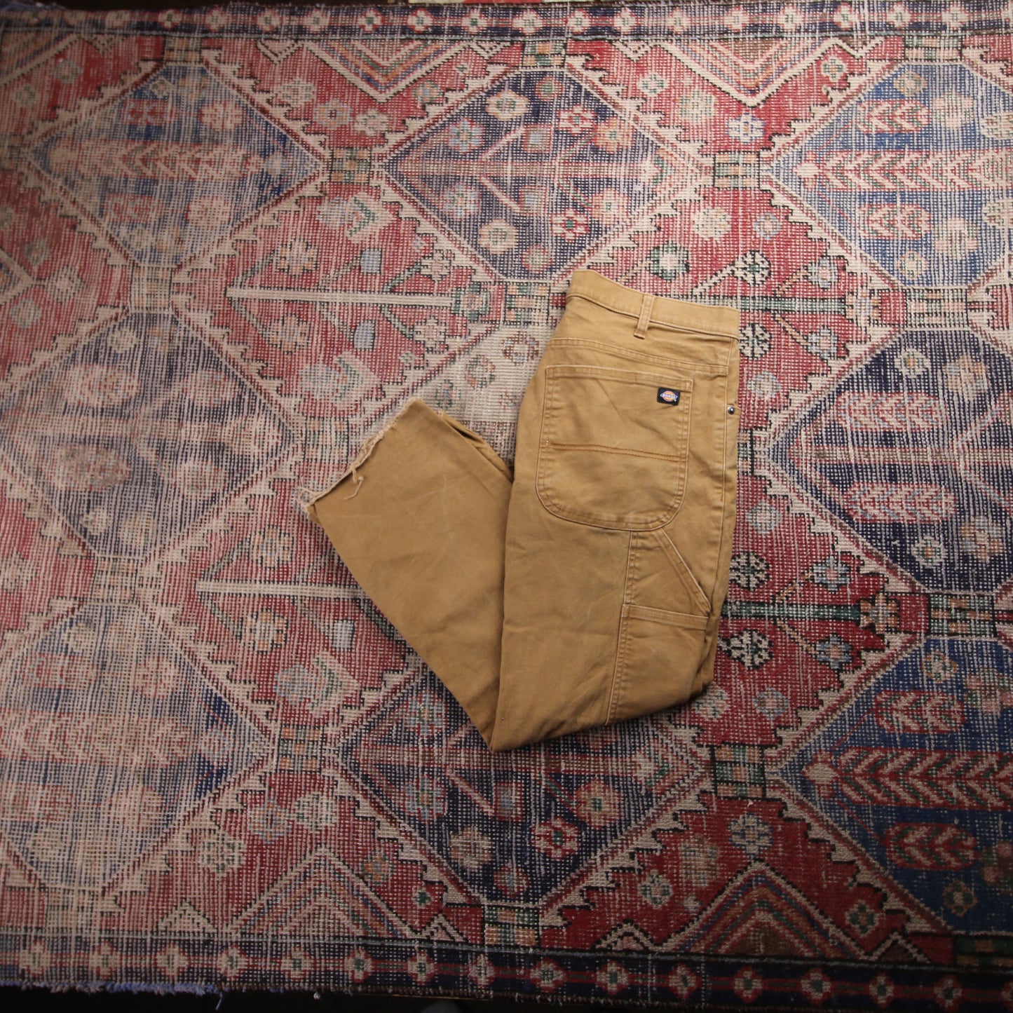 Dickies W34 L25 Carpenter Brown Denim Trousers