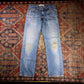 Levi's 505 W34 L31 Straight Leg Regular Fit Classic Ripped Style Blue Denim Jean