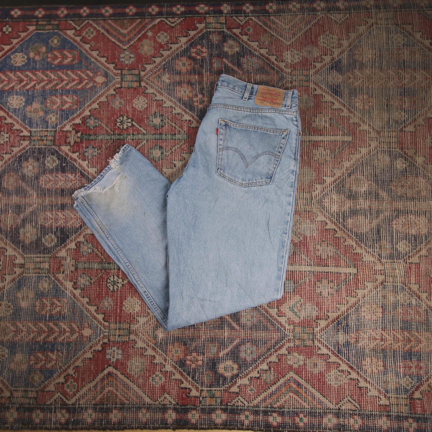 Levi's 550 W38 L32 Tapered Leg Relaxed Fit Blue Denim Jeans