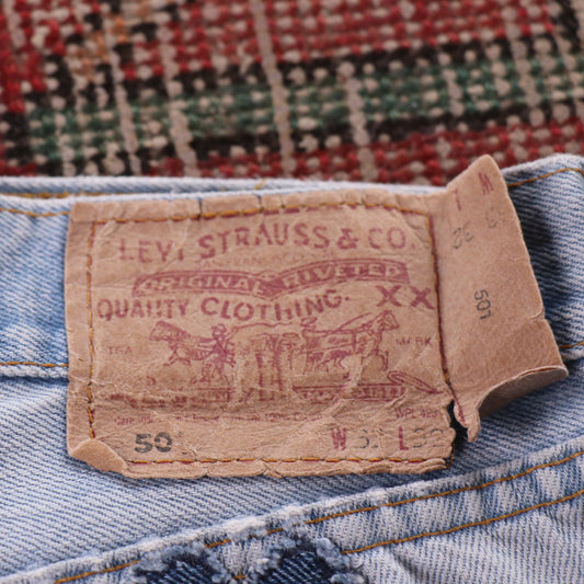 Levi's 501 Red Tab W32 L30 Original Fit Blue Denim Jeans