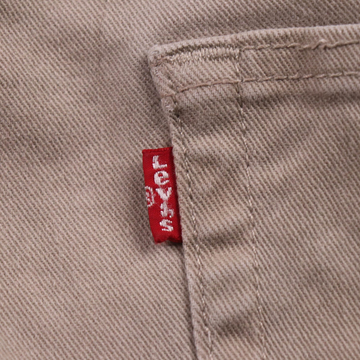 Levi's 501 Red Tab W32 L29 Original Fit Beige Denim Jeans