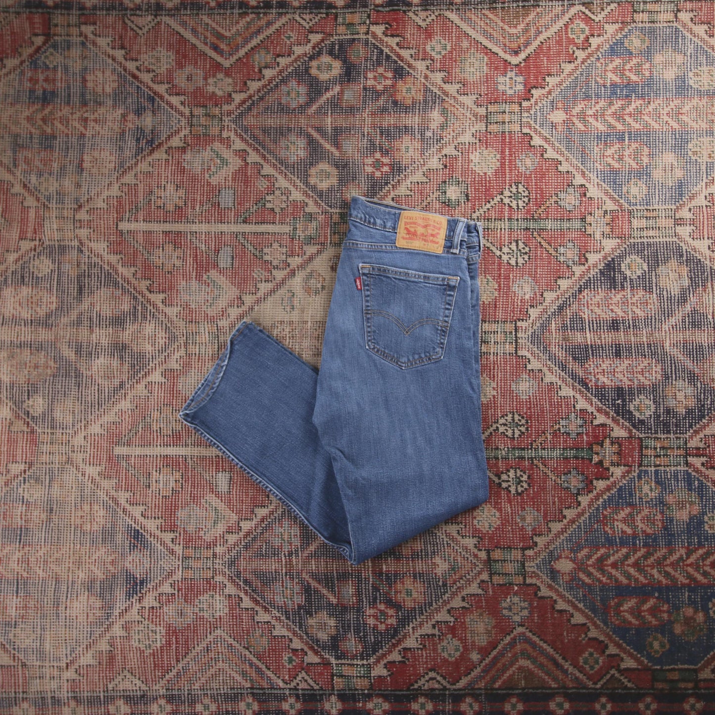 Levi's 505 Red Tab W32 L25 Straight Leg Regular Fit Blue Denim Jeans