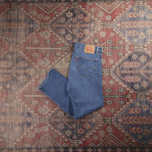 Levi's 505 Red Tab W32 L25 Straight Leg Regular Fit Blue Denim Jeans