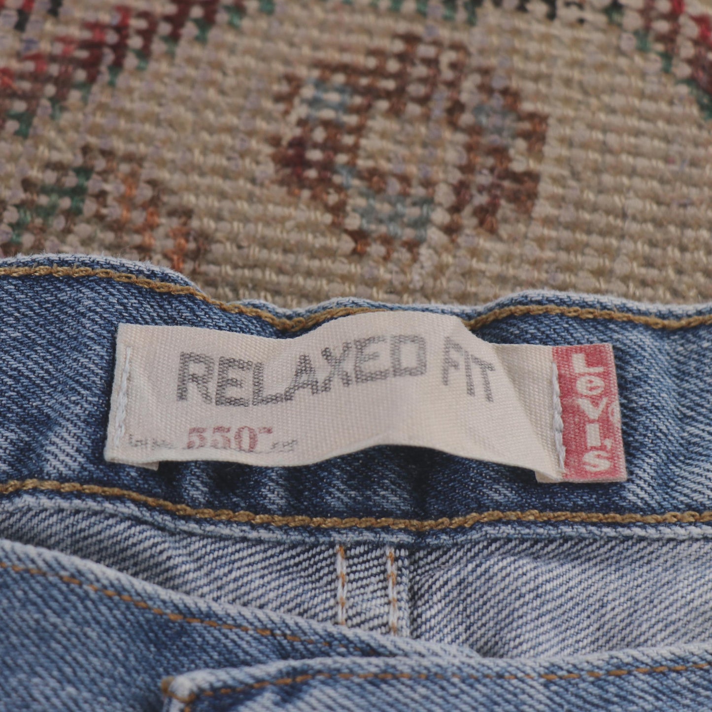 Levi's 550 Red Tab W38 L29 Tapered Leg Relaxed Fit Blue Denim Jeans