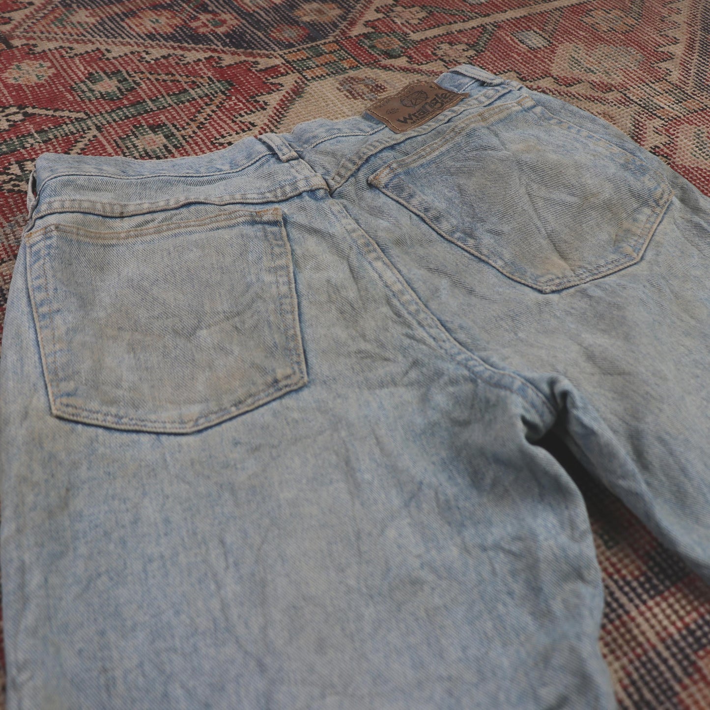 Wrangler W30 L31 Straight Leg Relaxed Fit Blue Denim Jeans