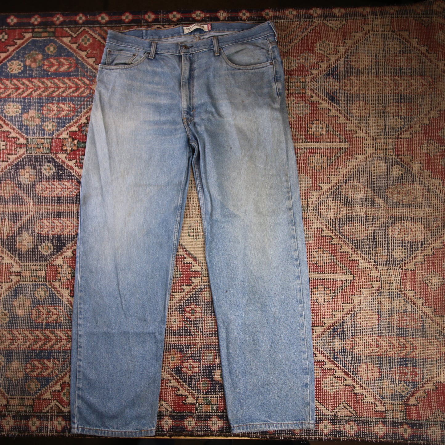 Levi's 550 W38 L30 Tapered Leg Relaxed Fit Blue Denim Jeans