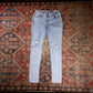 Levi's 535 W2 L29 Skinny Classic Ripped Style Blue Denim Jeans