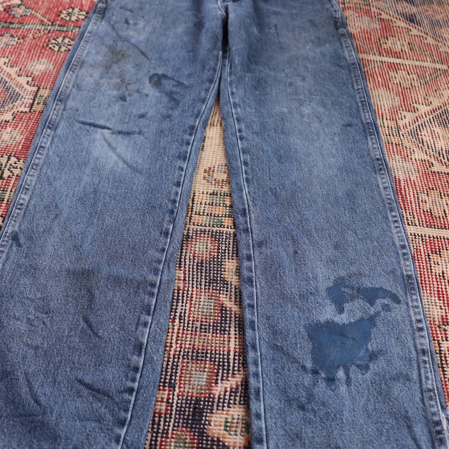Wrangler W30 L29 Straight Leg Relaxed Fit Blue Denim Jeans