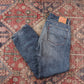 Levi's 505 W36 L30 Straight Leg Regular Fit Blue Denim Jeans