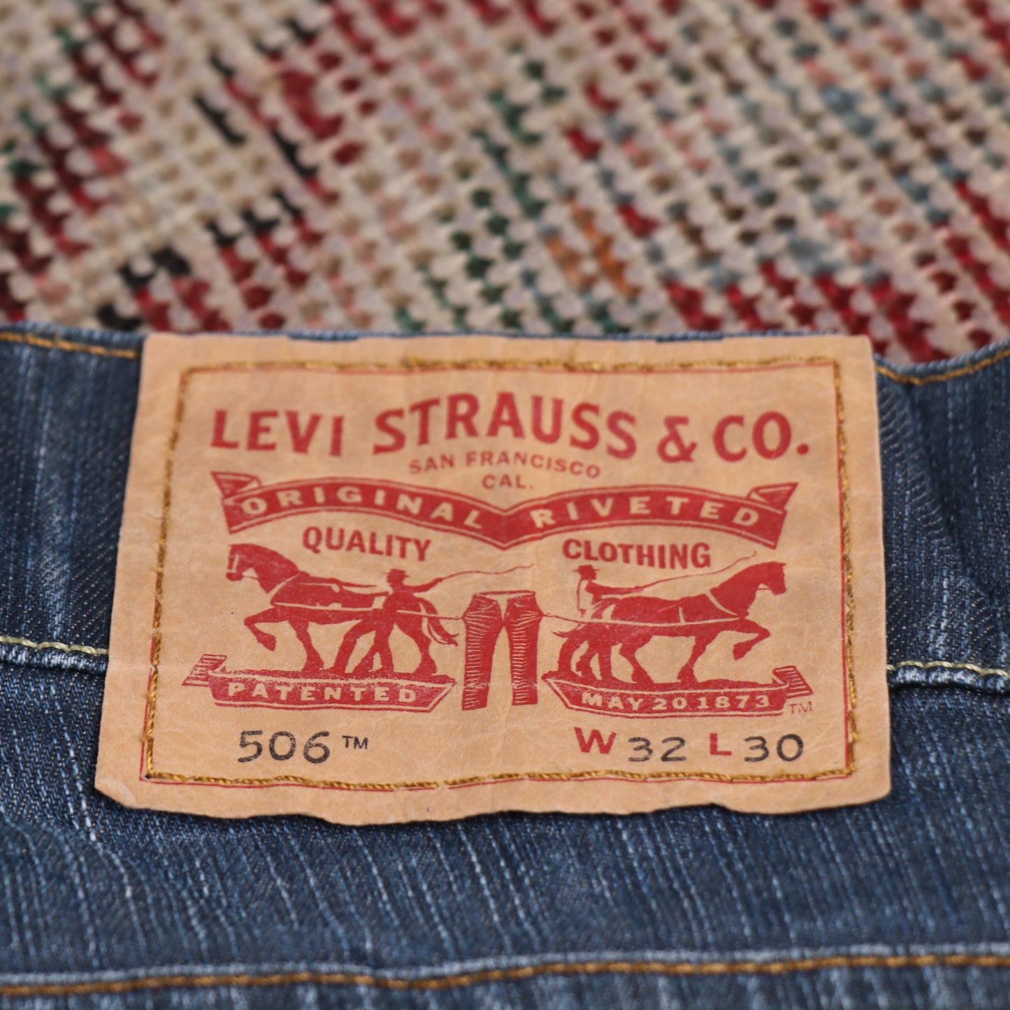 Levi's 506 W32 L28 Straight Leg Blue Denim Jeans