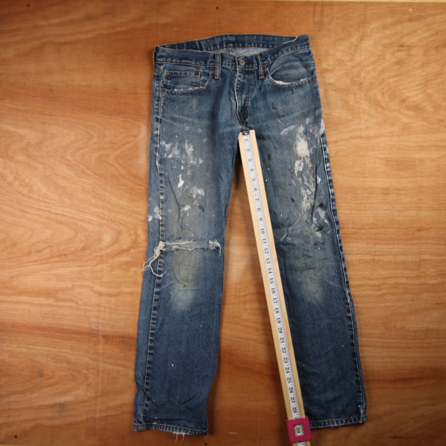 Levi's 514 Red Tab W32 L30 Straight Leg Blue Denim Jeans