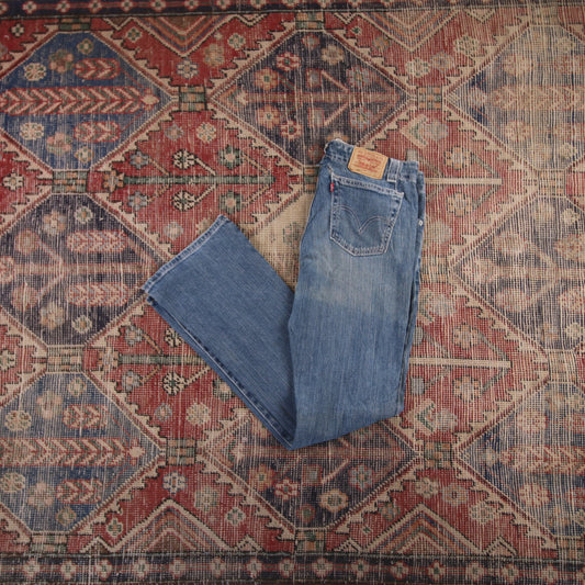Levi's 525 W32 L32 Bootcut Slim Fit Blue Denim Jeans