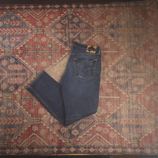 Levi's W36 L30 Straight Leg Classic Ripped Style Blue Denim Jeans