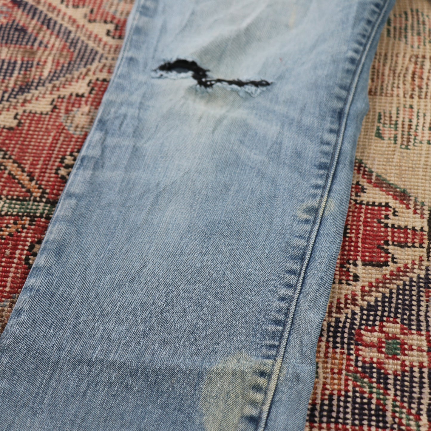 Levi's 511 W34 L32 Slim Fit Classic Ripped Style Blue Denim Jeans
