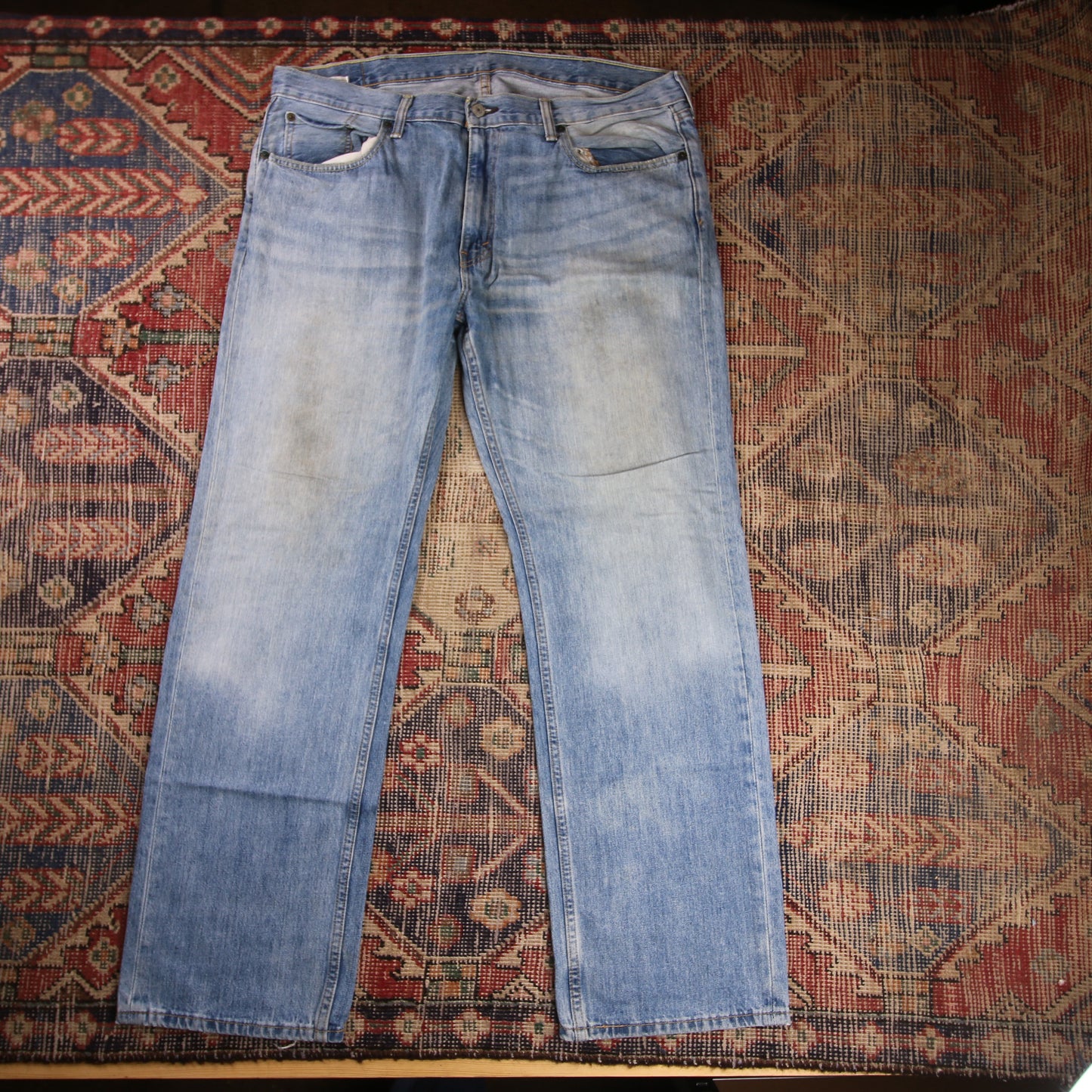 Levi's W38 L31 Straight Leg Blue Denim Jeans