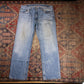 Levi's W38 L31 Straight Leg Blue Denim Jeans